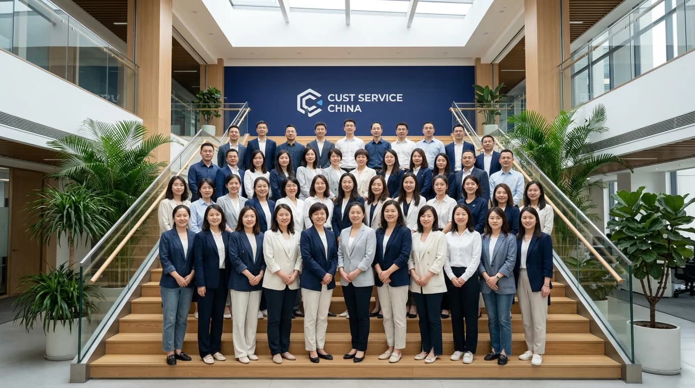 凌克客服团队合影